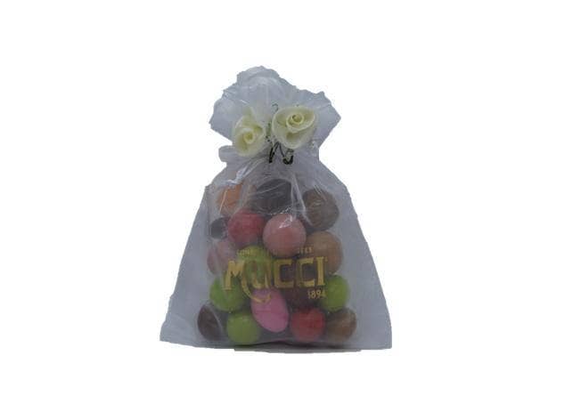 Confetti e Dragées Mucci® gusti assortiti - Sacchetti organza colorati