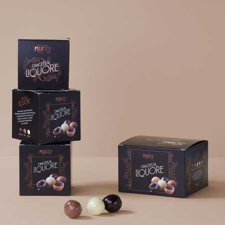 Dragées al Liquore Assortiti: Limoncello, Mandarino, Irish Cream, Rhum, Sambuca - Pack 280gr.