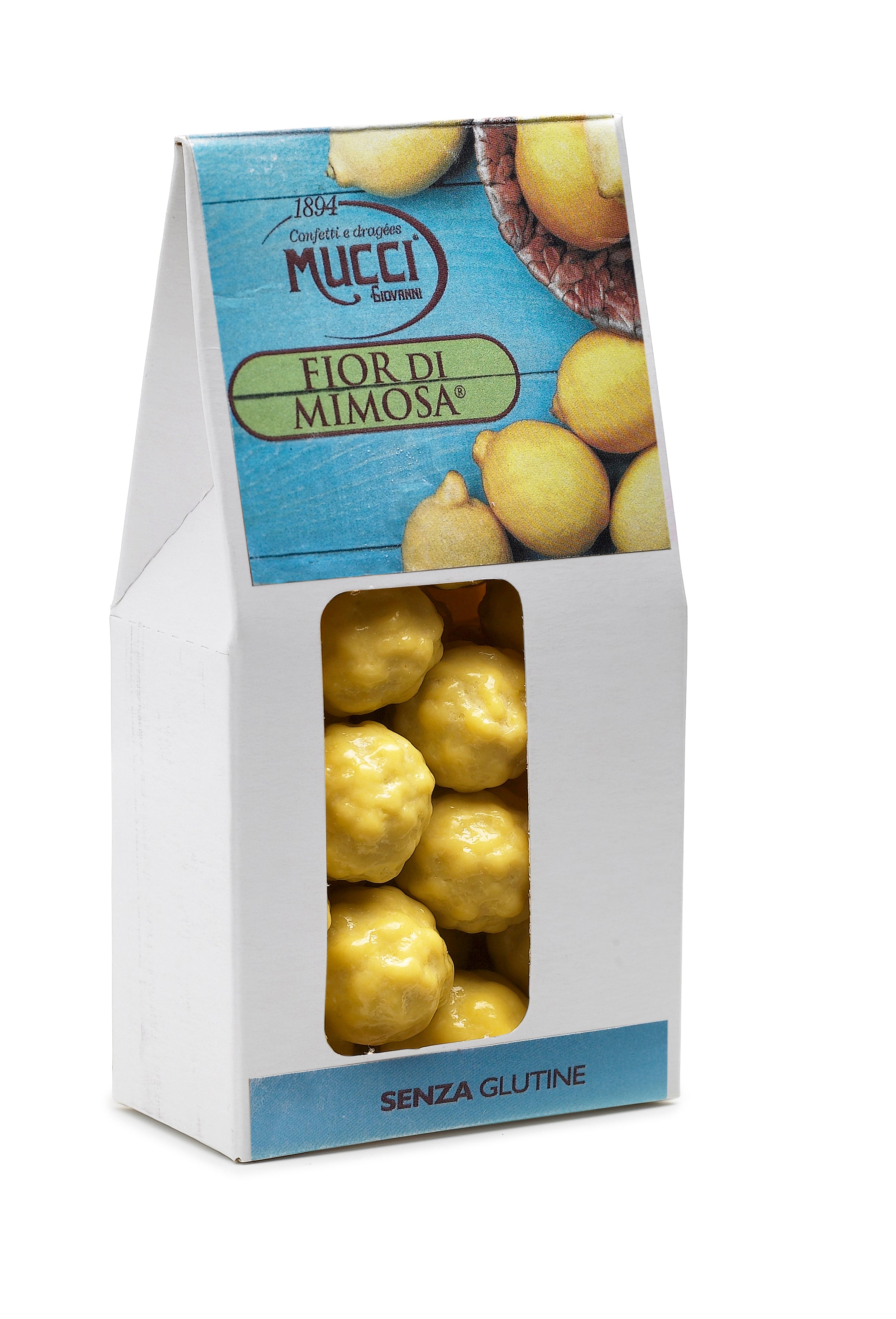 Dragées Fior di Mimosa® al Liquore Limoncello Pack 75gr. - Mucci Giovanni