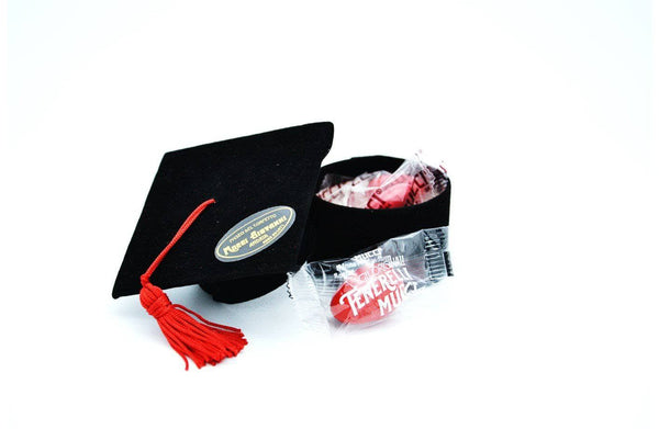 Mucci Confetti Tocco Laurea con 3 confetti rossi assortiti in monodose
